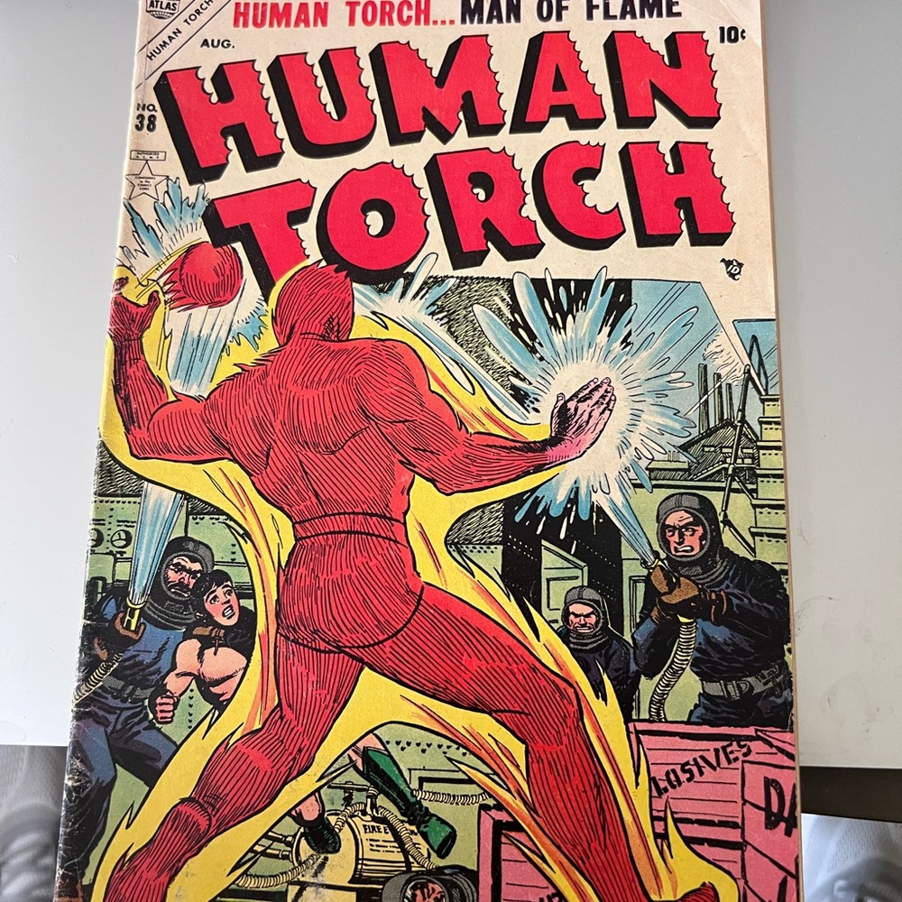 Dynamic Human Torch Comic Art Poster